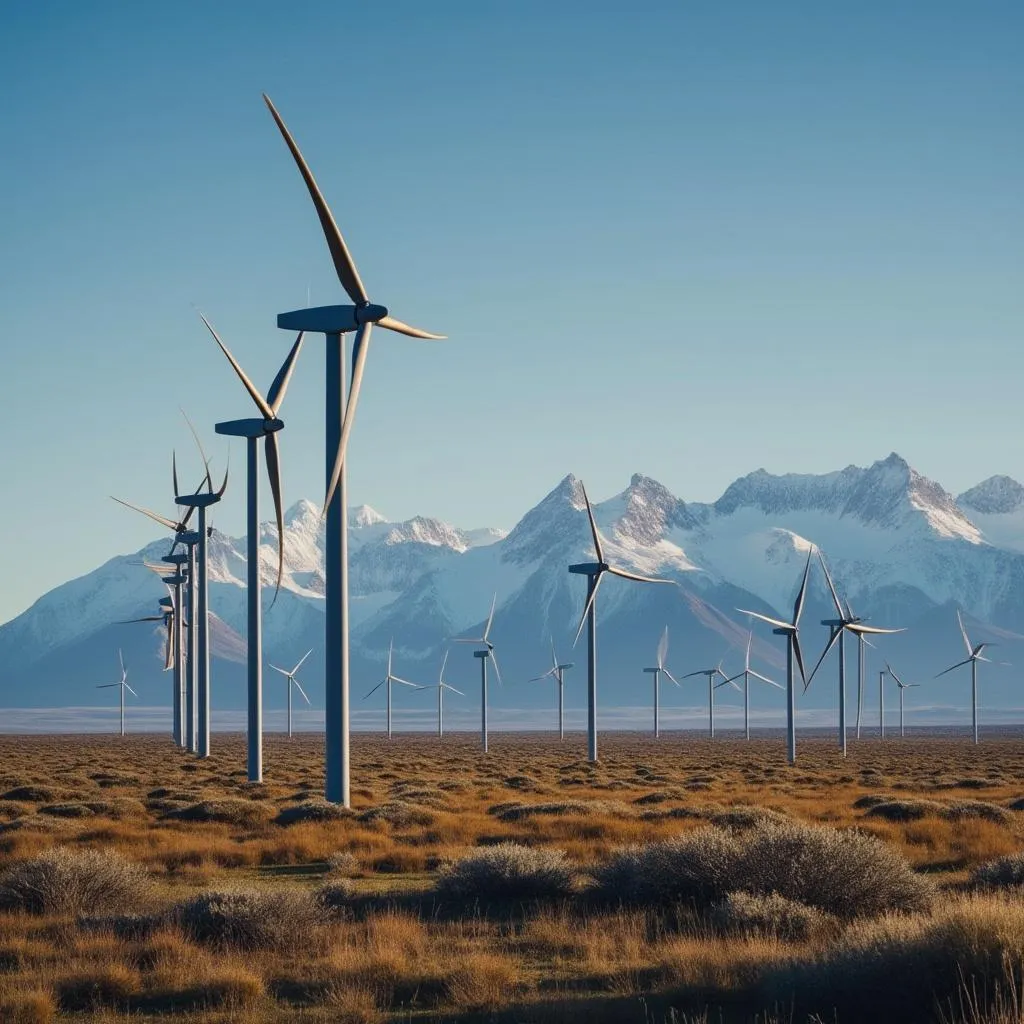 Parque eólico en la Patagonia financiado por InvertirArg