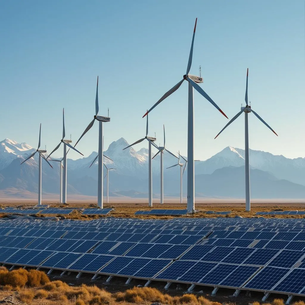 Parque de energía renovable en Patagonia